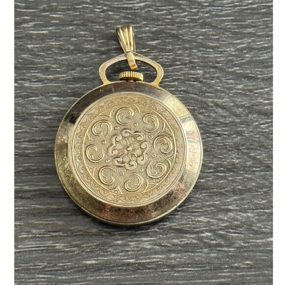 Lucerne Swiss Made Gold Tone Pendant Pocket Watch FOR PARTS - Picture 1 of 6